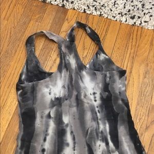 Racer back yoga top with bra built in